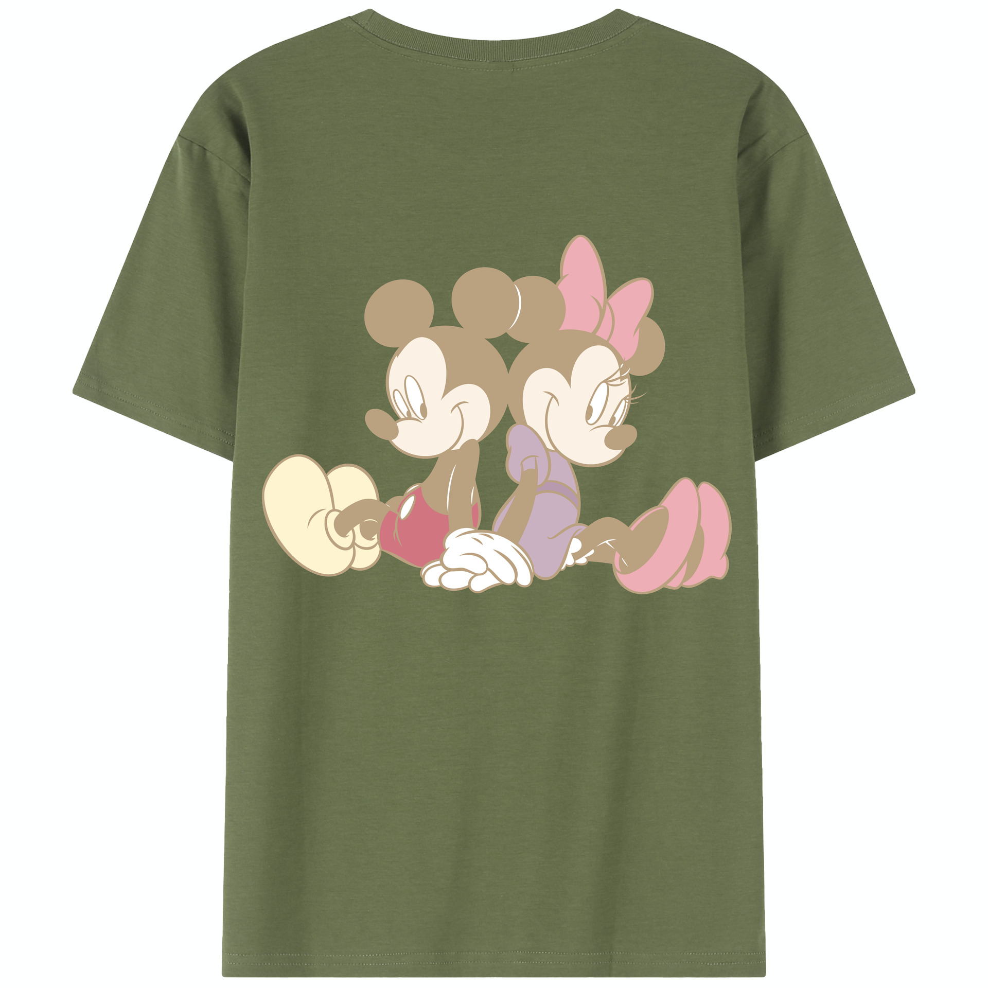 （画像用） ミッキーマウス Mickey Mouse 綿100％半袖Tシャツ（背面プリント）